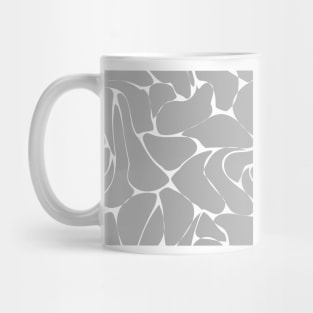 White Grey Abstract Art Mug